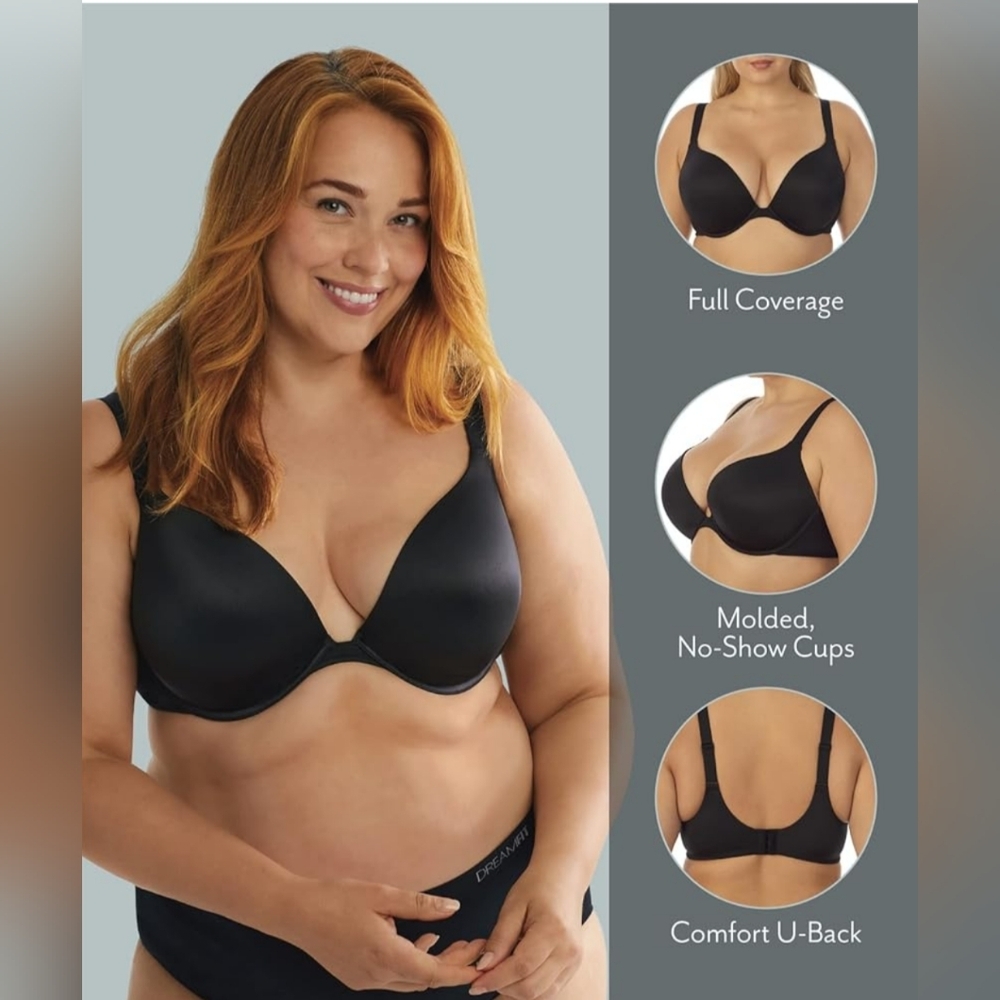DREAMFIT Plus Size Full Coverage Microfiber Bra